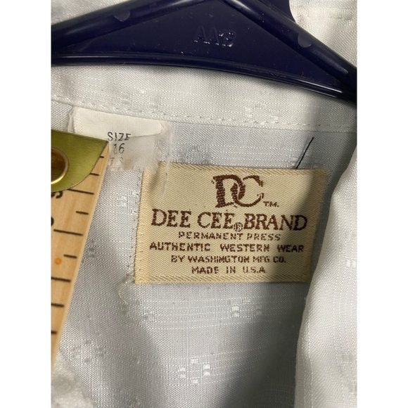 VINTAGE DEE CEE BRAND MEN WESTERN RANCHER COWBOY WHITE SNAP PEARL SHIRT Sz 16 - Picture 4 of 8